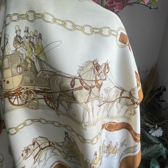 Hermès Attelages A Quatre Silk Scarf. - Picture 6 of 16